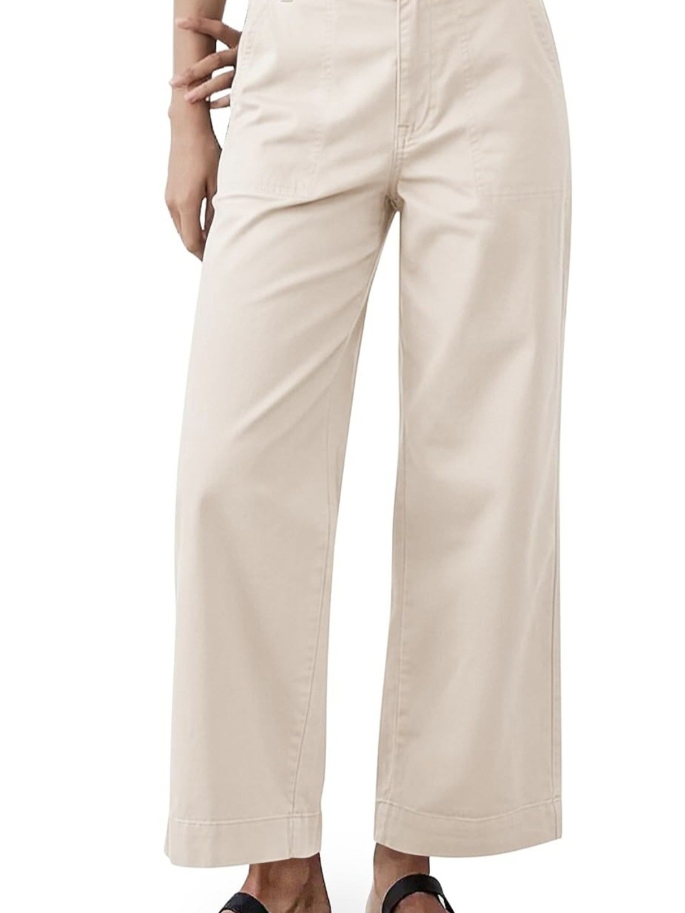 Eddoyee Wide Leg Cropped Pants #1436